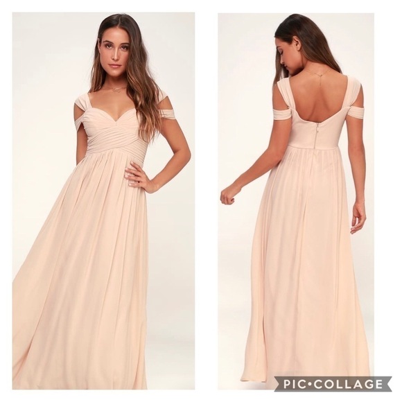 NEW Lulu’s ‘Make Me Move’ Blush Pink Maxi Dress - Picture 1 of 6
